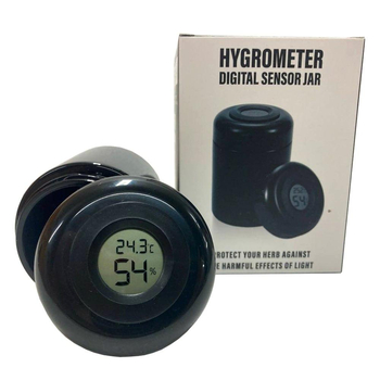 Контейнер Hygromenter Jar с гигрометром и термометром - Безопасность - Хранение - Контейнеры - Магазин бонгов бонгшоп.рф